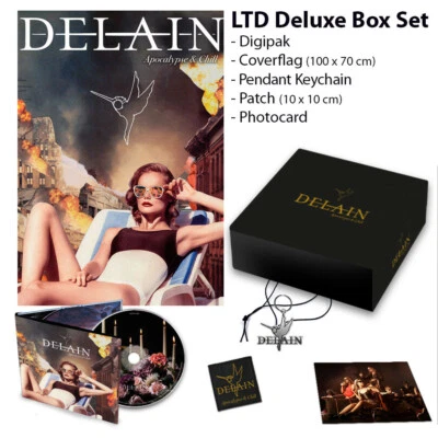 Delain - Apocalypse & Chill (LTD Deluxe Boxset - Pendant, Flag, Patch & More) - Image 1 of 3