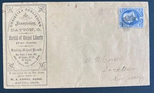 1890s Dayton OH USA Christian Publishing Advertising Cover To Locktown NJ - Picture 1 of 2