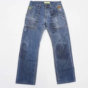 ARZU KAPROL Men's Denim jeans Blue Bootcut Pants Men's Size W30 L34 Pockets - Imagen 1 de 10
