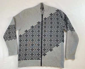 DKNY Zip Up Sweater Jacket Chino w/ Pockets size L - Picture 1 of 2
