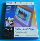 New Mead Coated Ink Jet Paper Premium Matte 75 Continuous Sheets 8.5" X 11"