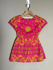 Versace Kleinkind Mädchen rosa Barock Druck Flügelärmel Minikleid Gr. 4T/4A - Bild 1 von 16