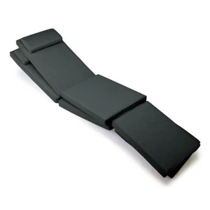 DIVERO 2x Liegenauflage Deckchair Steamer Liegestuhl-Auflage Polster anthrazit - Bild 1 von 6