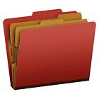 Pendaflex Moisture-Resistant Classification Folders, Letter Size, Red, 10 Count