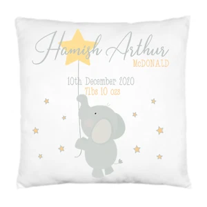 Personalised New Baby Boy Cushion,Pillow,Gift for New Baby Boy or Girl,40 cms  - Picture 1 of 7