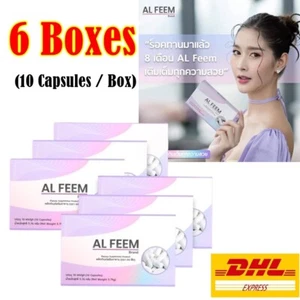 6x Integratore Alimentare AL FEEM Ingrandimento Petto Pelle Liscia Estratti Naturali 10 Cappucci - Foto 1 di 10