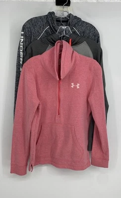 Under Armour Mujer Gris Rosa Pullover Sudadera con Capucha y Sudadera Talla Pequeña Lote de 3 Foto 1 de 4