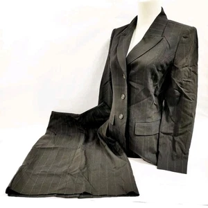 Conjunto de traje de lana marrón profundo Givenchy Boutiques para mujer talla 38 falda talla 40 - Imagen 1 de 23