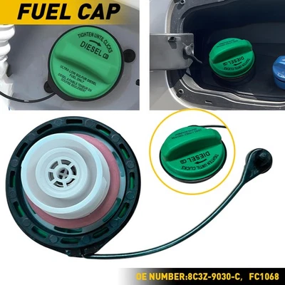 Tapa del tanque de gasolina llenado de combustible cubierta de puerta embellecedor para Ford F250 F350 F450 F550 2009-2017 Foto 1 de 4