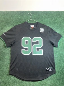PHILADELPHIA EAGLES REGGIE WHITE 92 Men Mesh BlackJersey Size L Mitchell & Ness - Picture 1 of 10