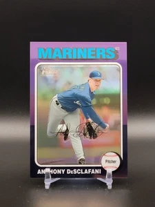 2024 Topps Heritage Anthony DeSclafani #380 Hot Box refractor cromado púrpura - Imagen 1 de 2