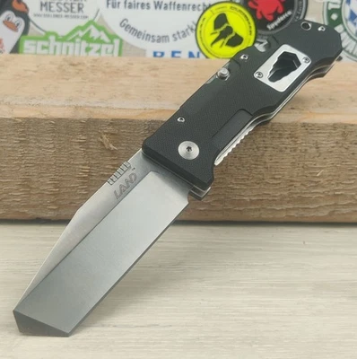 GUANGXI SANRENMU HARDWARE TECHNOLOGY CO.,LTD Sanrenmu Messer Land 9046LCC-GH-T3 Rettungsmesser Chisel Grind 12C27 Stahl G10