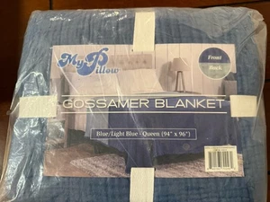 My Pillow Gossamer BLUE BLANKET 94" X 96" BRAND NEW - Picture 1 of 3
