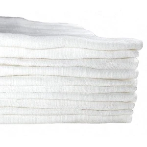 10 White Muslin Squares Baby Muslins Nappy Inserts 70cm 100% Cotton Bibs Cloths - Picture 1 of 3