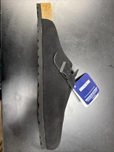 Birkenstock Boston Schwarz Wildleder Clogs Weichbettung Komfort 44eu Herren Größe 10 - Bild 1 von 7