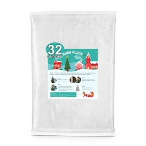 Instant Snow 32 Ounces Fake Artificial Snow Flock Snow Decorations Fake Snow ... - Picture 1 of 7