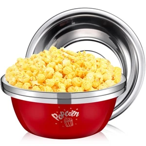 3 Pcs Popcorn Bowls 3.4 Qt Stainless Steel Mixing Bowl Metal Bowl Stainless S... - Picture 1 of 6