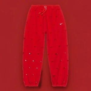 Jacquemus x Nike Le Swoosh Cut Out Trousers Sweatpants - Size XL - Red - Picture 1 of 6