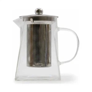 Glass Infuser Teapot - Herbal Tea Maker - Steel and Glass - Picture 1 of 14