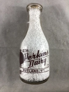 Botella de leche G.H Perkins Dairy Rutland, Vermont - Imagen 1 de 7