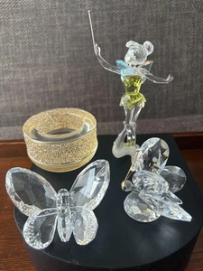 Swarovski Figurine Set - Tinkerbell Butterfly Candle Holder Japan - Picture 1 of 20