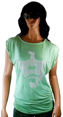 Hot Amplified Ian Brown Rhinestone Rock Star Vintage Oversize Tunic VIP T 38 - Image 1 of 3