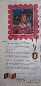 1946 Avon Perfume Cosmetics Dr. Margaret Mead Anthropologist Ad - Picture 1 of 1