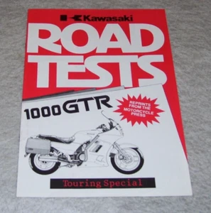 KAWASAKI ROAD TESTS MOTORCYCLE PRESS REPRINTS 1986 1000GTR - Picture 1 of 4