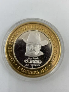 Sam Boyd's California Hotel $10 Gaming Token .999 SILVER Strike Year of The Boar - Picture 1 of 2