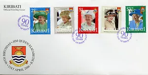 Kiribati 2016 FDC Queen Elizabeth II 90th Birthday 5v Set Cover Royalty Stamps - Picture 1 of 1
