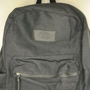 Dickies NWOT Black Hudson Canvas Laptop Backpack Adjustable Straps 100% Cotton - Picture 1 of 11