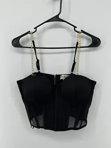Reggiseno Say What Corsetto Bustier Bonded Nero Pizzo Donna Taglia Media Spedizione Rapida - Foto 1 di 9