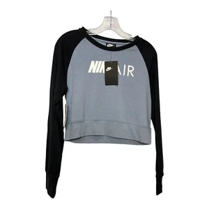 NIKE AIR Girls Ashen Slate Heather French Terry Top Size XL NWT - Picture 1 of 9