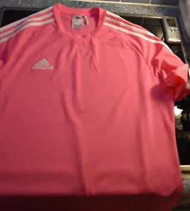 Fine ADIDAS Climalite Pink/Orange T-Shirt M (38" inch chest) + Discreet Logo - Picture 1 of 4
