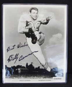 BILLY CANNON Autographed 8x10 Photo PSA/DNA HOUSTON OILERS AUTO - Picture 1 of 2