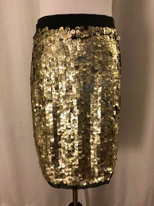 New 3.1 Phillip Lim Jumbo Gold Sequin Size 8 Silk Some Sequins Missing - Picture 1 of 12