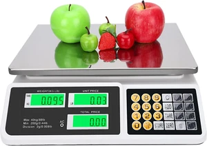Digital Commercial Price Scale 88Lb/40Kg Price Computing Scale, Food Produce Cou - Picture 1 of 12