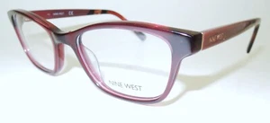 NINE WEST NW 5199 602 DARK RED WITH TORTOISE ACETATE EYEGLASSES 135 47-17 - Picture 1 of 3