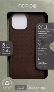 Incipio Apple iPhone 15/iPhone 14/iPhone 13 Protective Case - Brown Faux Leather - Picture 1 of 5