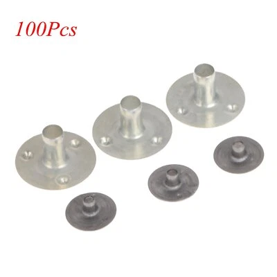 100 Pezzi Stoppino per Candele in Ferro Tabs Facile Installazione Fatto a Mano Portacandele Base - Immagine 1 di 4