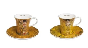 2x Gustav Klimt Espressotassen Adele Bloch-Bauer + Der Kuss Goebel Porzellan - Bild 1 von 3