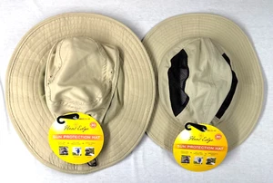 Neu Heat Edge UPF 30 Sonnenschutz Atmungsaktiv Mesh Hut Hellbraun Unisex Größe S-M - Bild 1 von 5