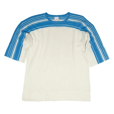 Lucia (West Germany) 70s Vintage Athletic Leisure Dralon Intarsia Knit T Sweater - Image 1 of 3