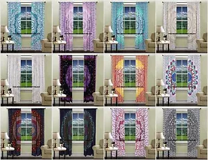 10 PC LOT Tende Appese A Finestra Cotone Mandala Indiano Pannelli Etnici - Foto 1 di 1