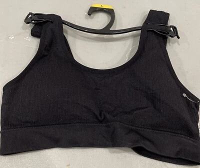 Sujetador No Boundaries Cami Sin Costuras Doble Cuchara GRANDE Negro Almohadillas Extraíbles NUEVO Foto 1 de 2