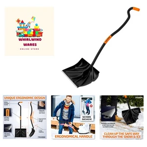 Foldable Ergonomic Snow Shovel 18" Blade - Efficient and Back-Friendly - Picture 1 of 9