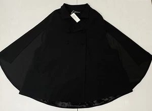 Marta Scarampi Torino Alicia Cape In Black Size Petite 0-4 - Picture 1 of 10