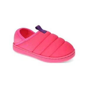 Wonder Nation Toddler Girls Pink Round  Slip-On Puffer Slipper Shoes Size 9-10 - Picture 1 of 7