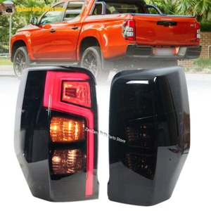 LH&RH Tail Light Rear Lamp Smoked Black LED For MITSUBISHI TRITON MR 2019-2021 - Picture 1 of 15