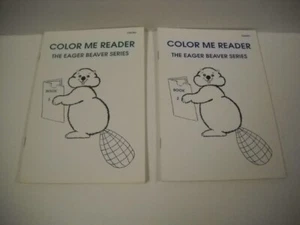 Vintage Set Of 2 Color Me Readers The Eager Beaver Series 1989 Brand New! - Picture 1 of 11